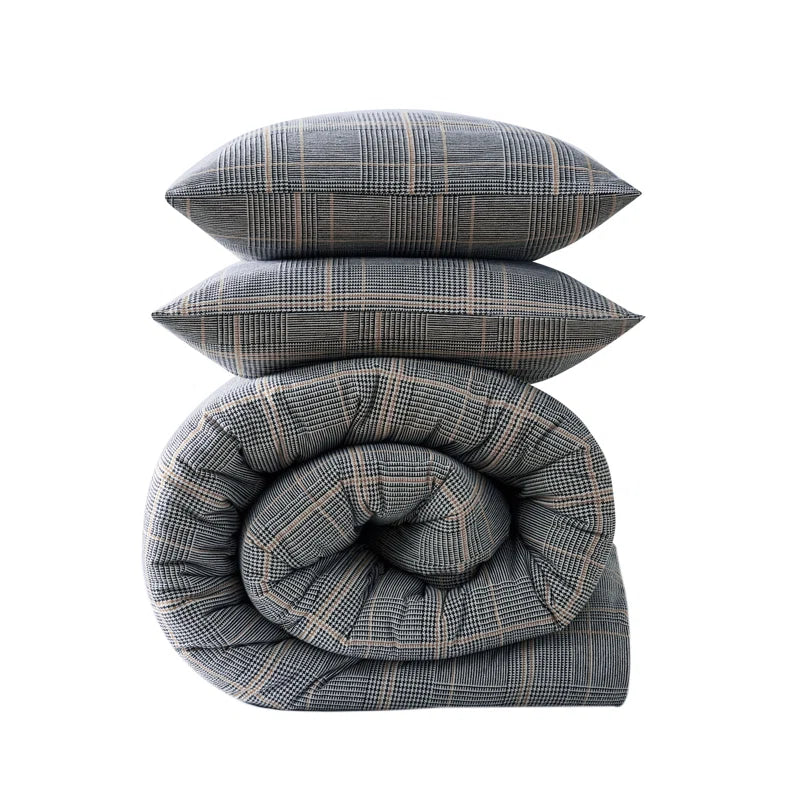 Sussex Flannel Black Duvet Cover Set