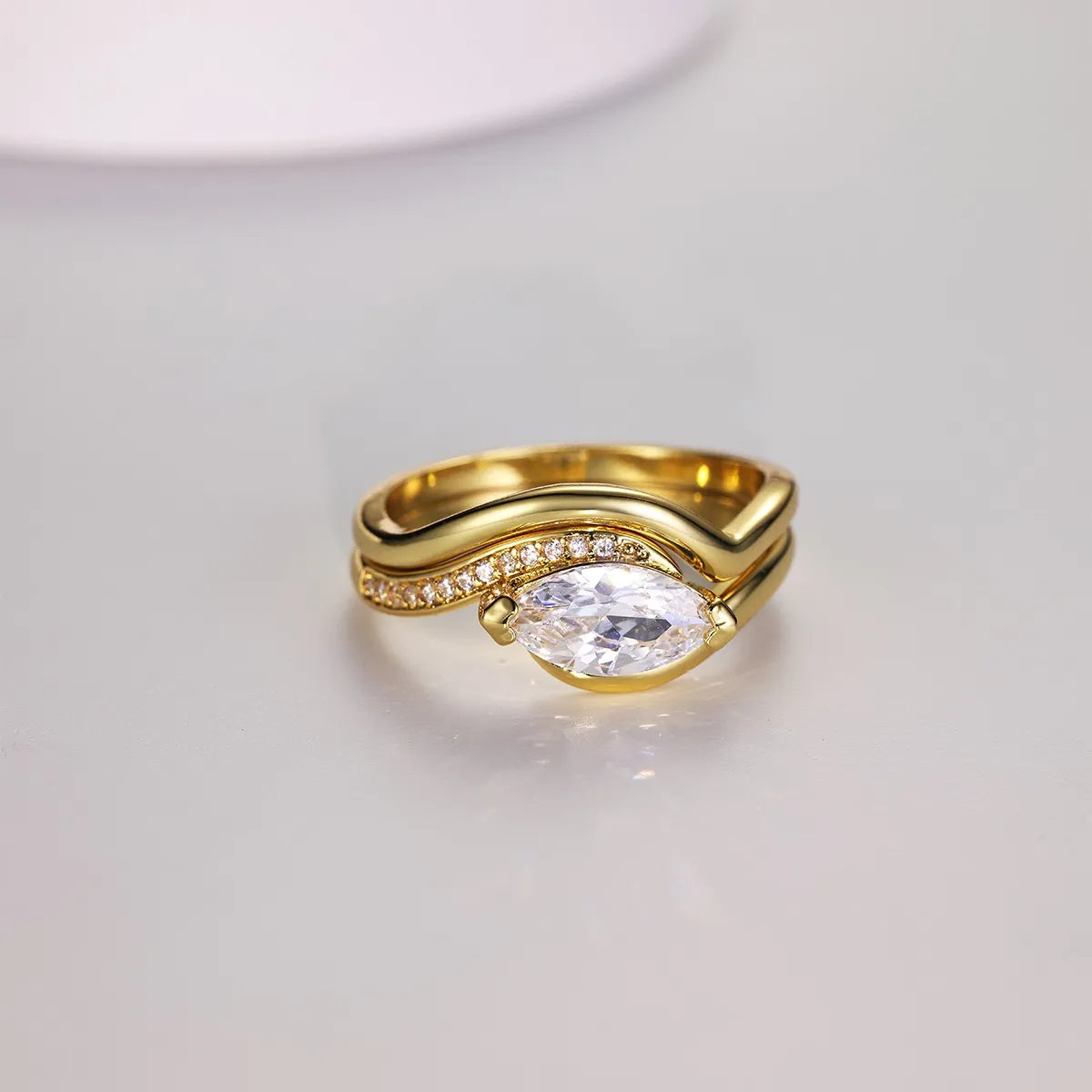 1 Carat Moissanite 925 Sterling Silver 2pcs Ring Set