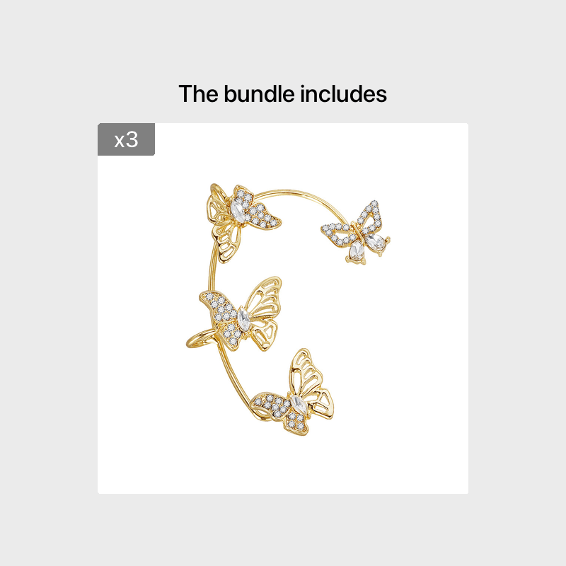 Women'S Elegant Butterfly Ear Cuffs